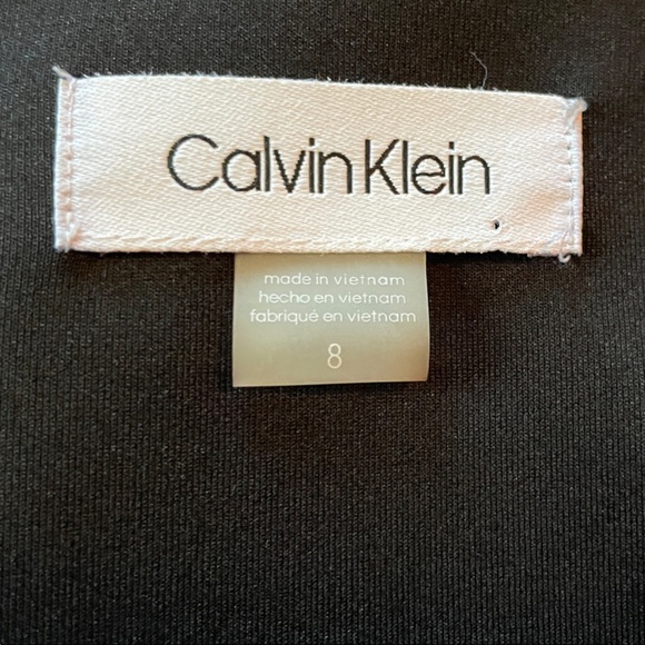 Calvin Klein Black Ruffle Neck Mini Dress - Picture 2 of 2